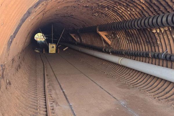 rio tinto tunnel inside before shot