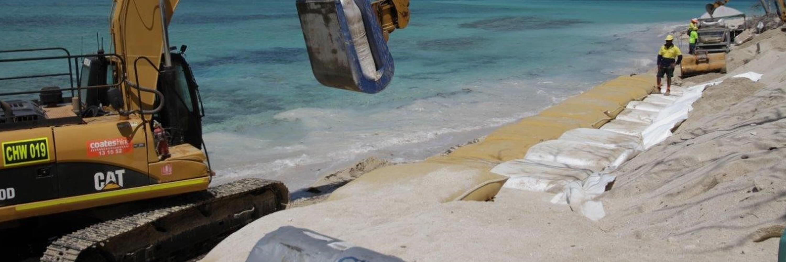 Geotextile Sand Containers Stop Beachfront Erosion in Torres Strait