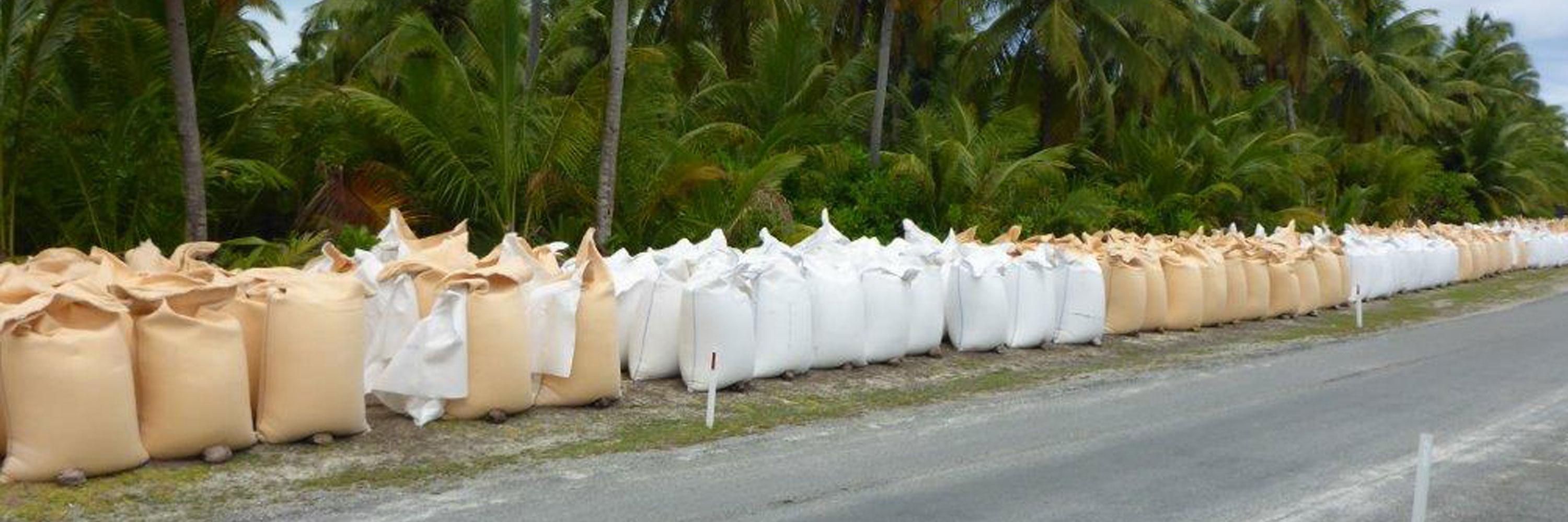 geosynthetic sand container cocos island