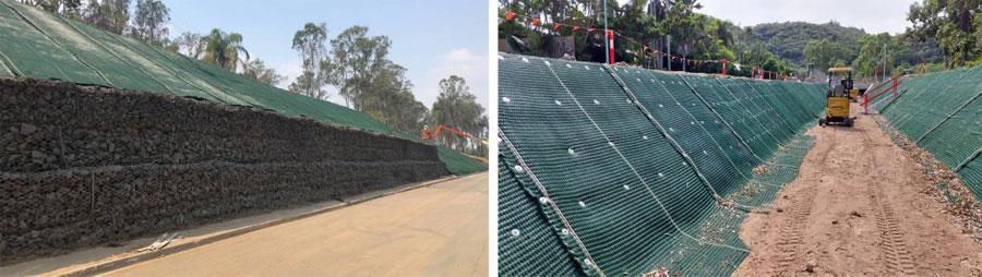 erosion control on rail track embankment