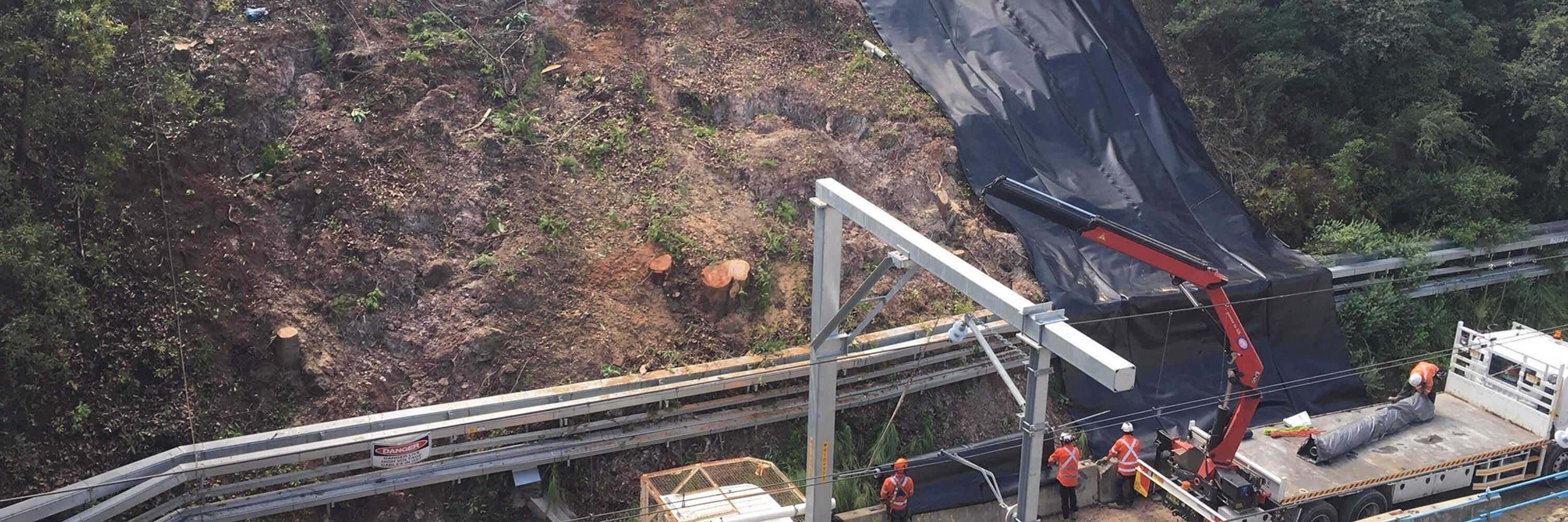 Sydney Trains choose Global Synthetics for emergency landslip remediation
