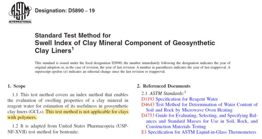 astm d5890-19 test method