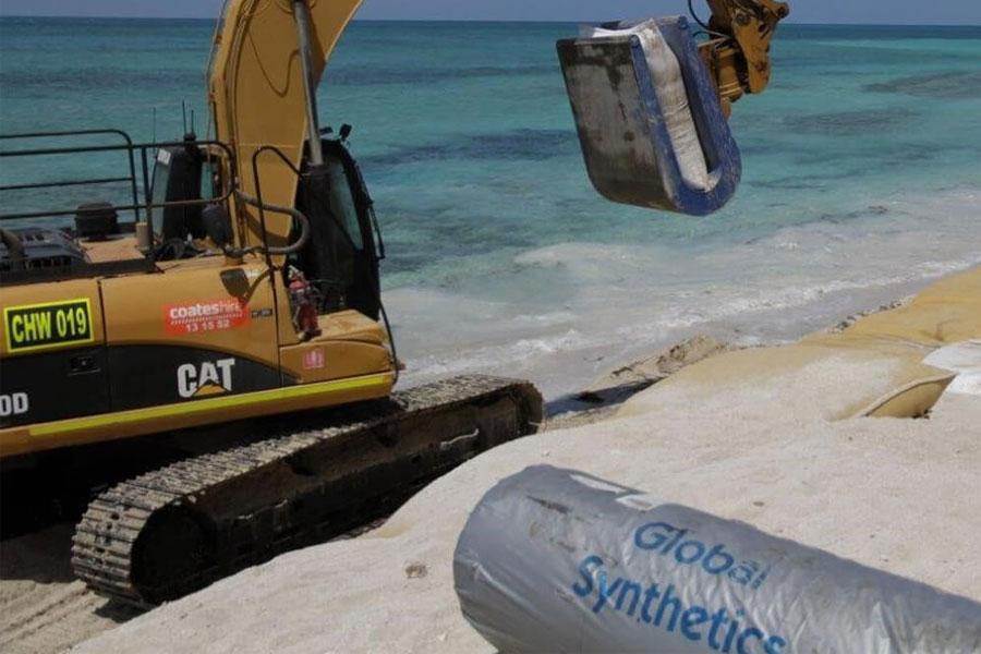 Geotextile Sand Containers Stop Beachfront Erosion in Torres Strait