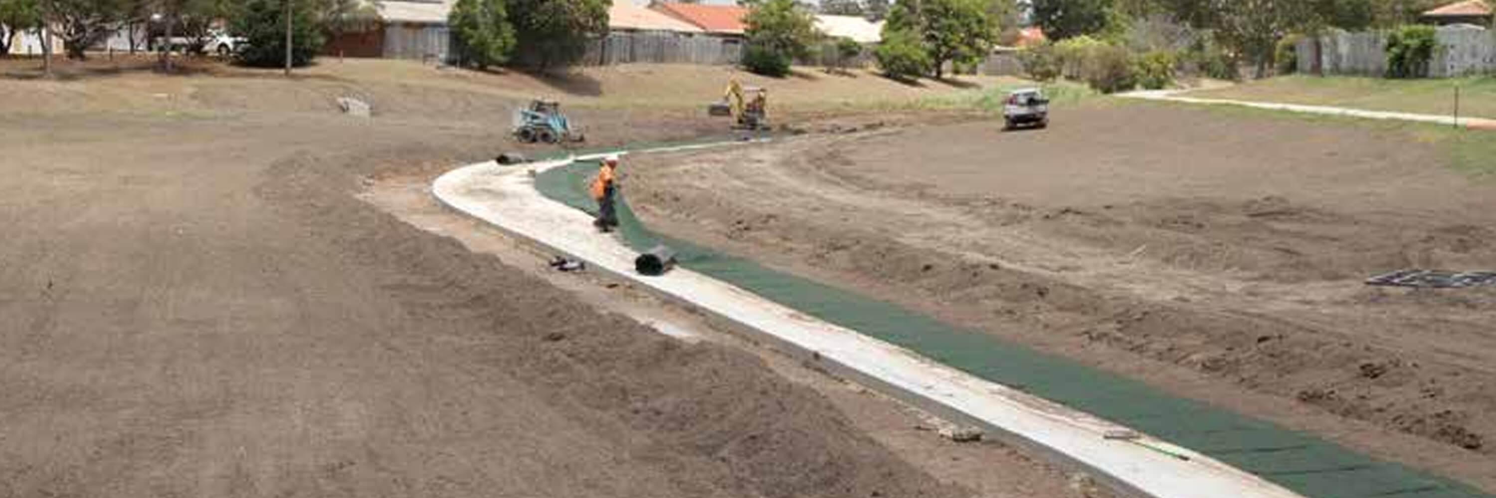 Landlok Turf Reinforcement Mat for Coulthards Creek upgrade Hero