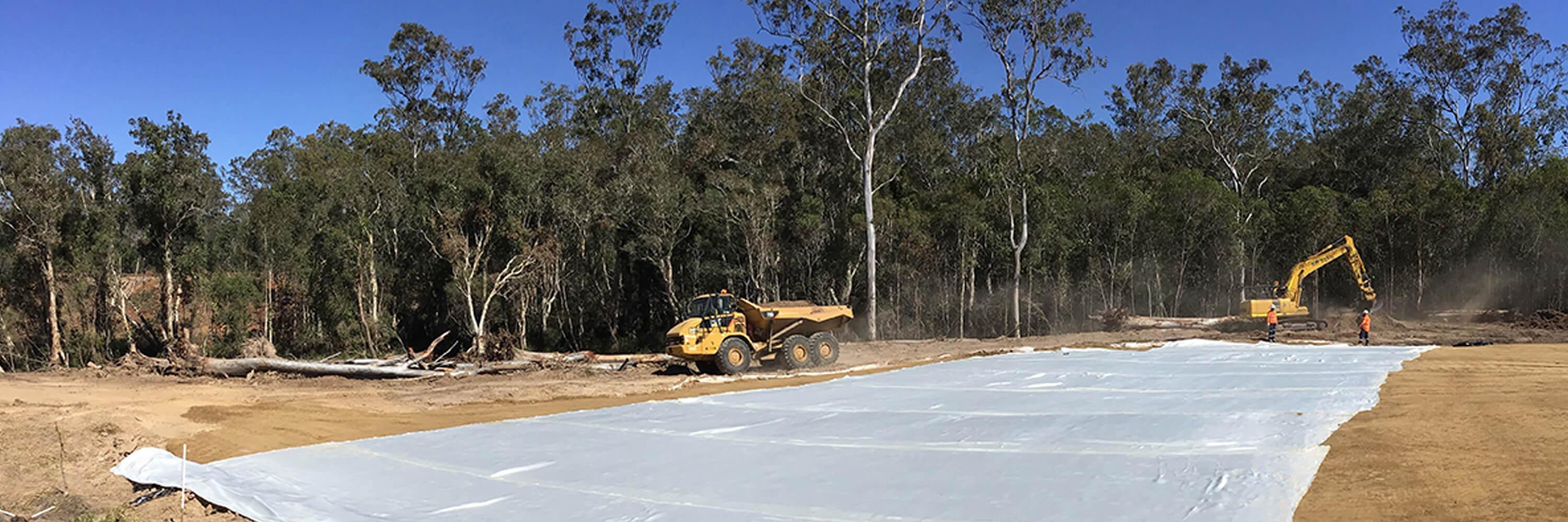 High strength geosynthetics for bridge foundations